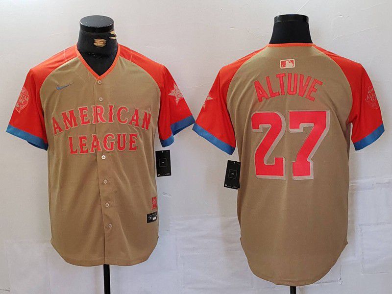Men Houston Astros #27 Altuve Orange All star 2024 Nike MLB Jersey style 1->houston astros->MLB Jersey